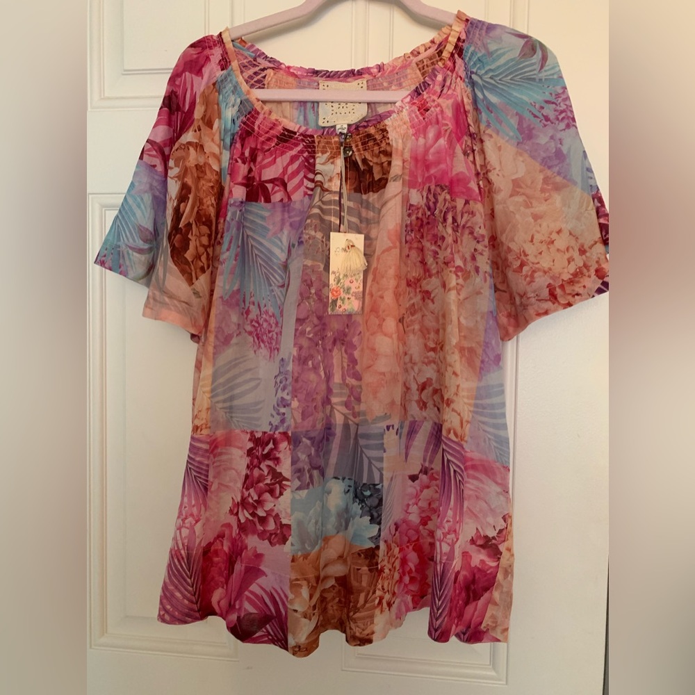 Johnny Was ESME Peasant Blouse M